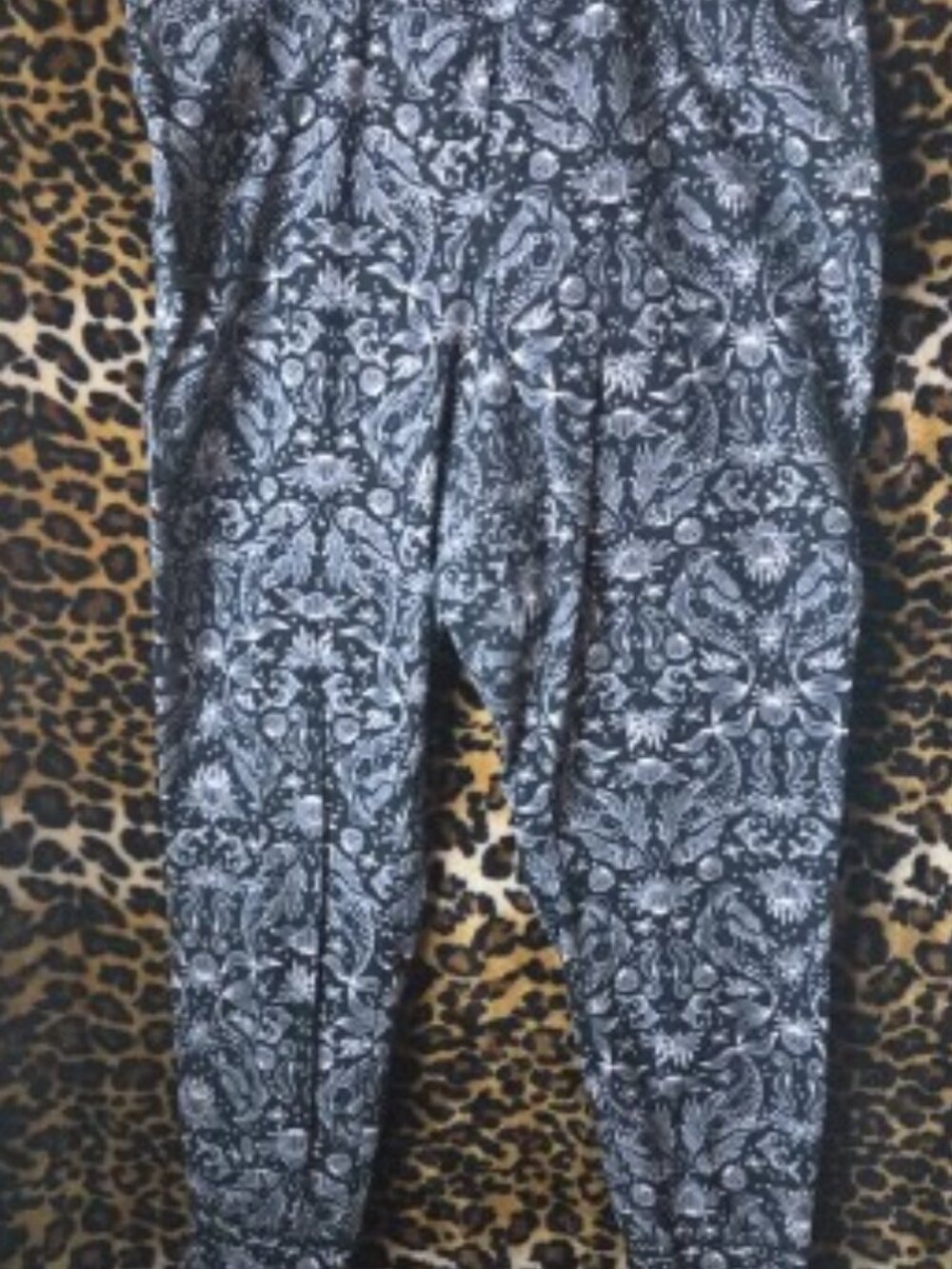 Kids Printed Black & White Floral Leggings